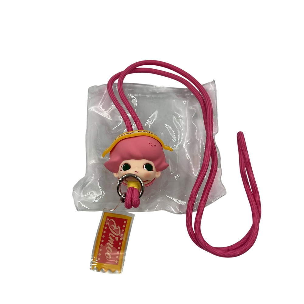 POP MART DIMOO Dating Series Love Theatre Pink Lanyard Figure Charm Card Holder